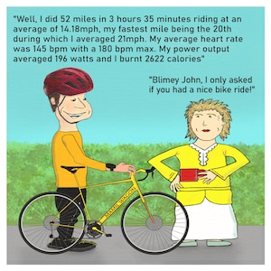 Personalised Cycling Stats Birthday Card