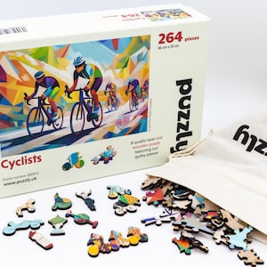 Wooden Cyclist Jigsaw Puzzle