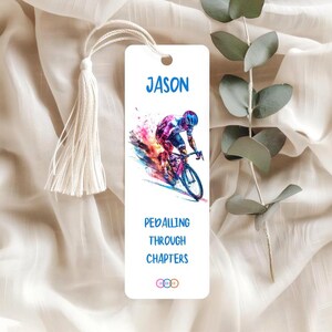 Personalised Cyclist Bookmark