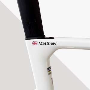 Personalised Name and Flag Bicycle Stickers