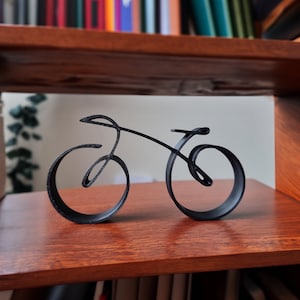 Wire frame bicycle sculpture