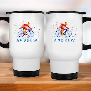 Personalised Cycling Thermal Travel Mug