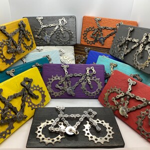 Upcycled Bike Parts Wall Plaque