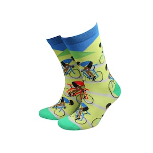Cyclist Rolling Hills Bamboo Socks