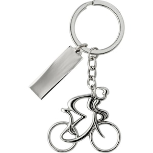 Personalised Cyclist Keyring