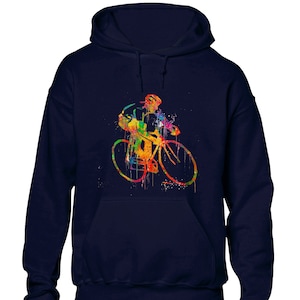 Watercolour Cycling Hoodie