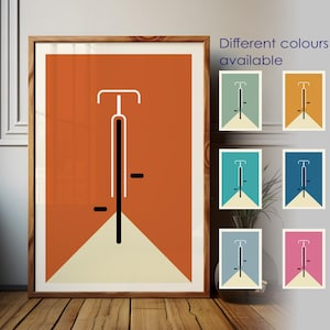 Sage green minimalist bicycle print